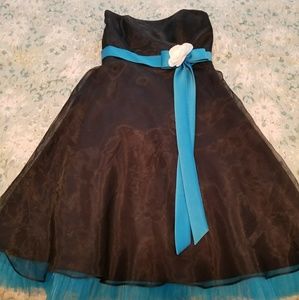 Black and Blue Alfred Angelo Dress